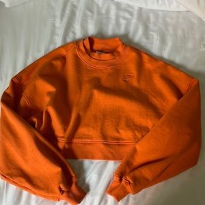 Rest Day Sweats Cropped Pullover Gymshark Medium brand new- orange